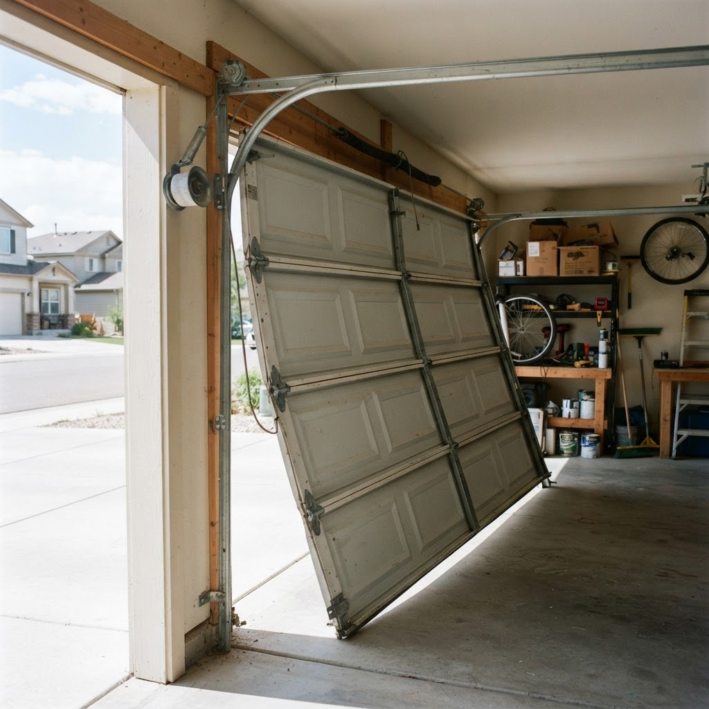 Garage Door Off Track? Why It Happens and What NOT to Do